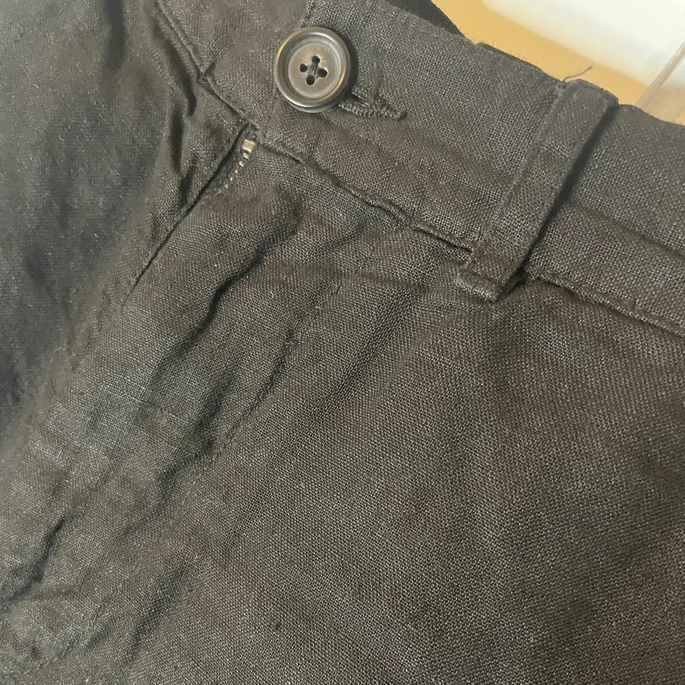 Billy Reid High Waisted Albert Linen Pants in Black 33x31